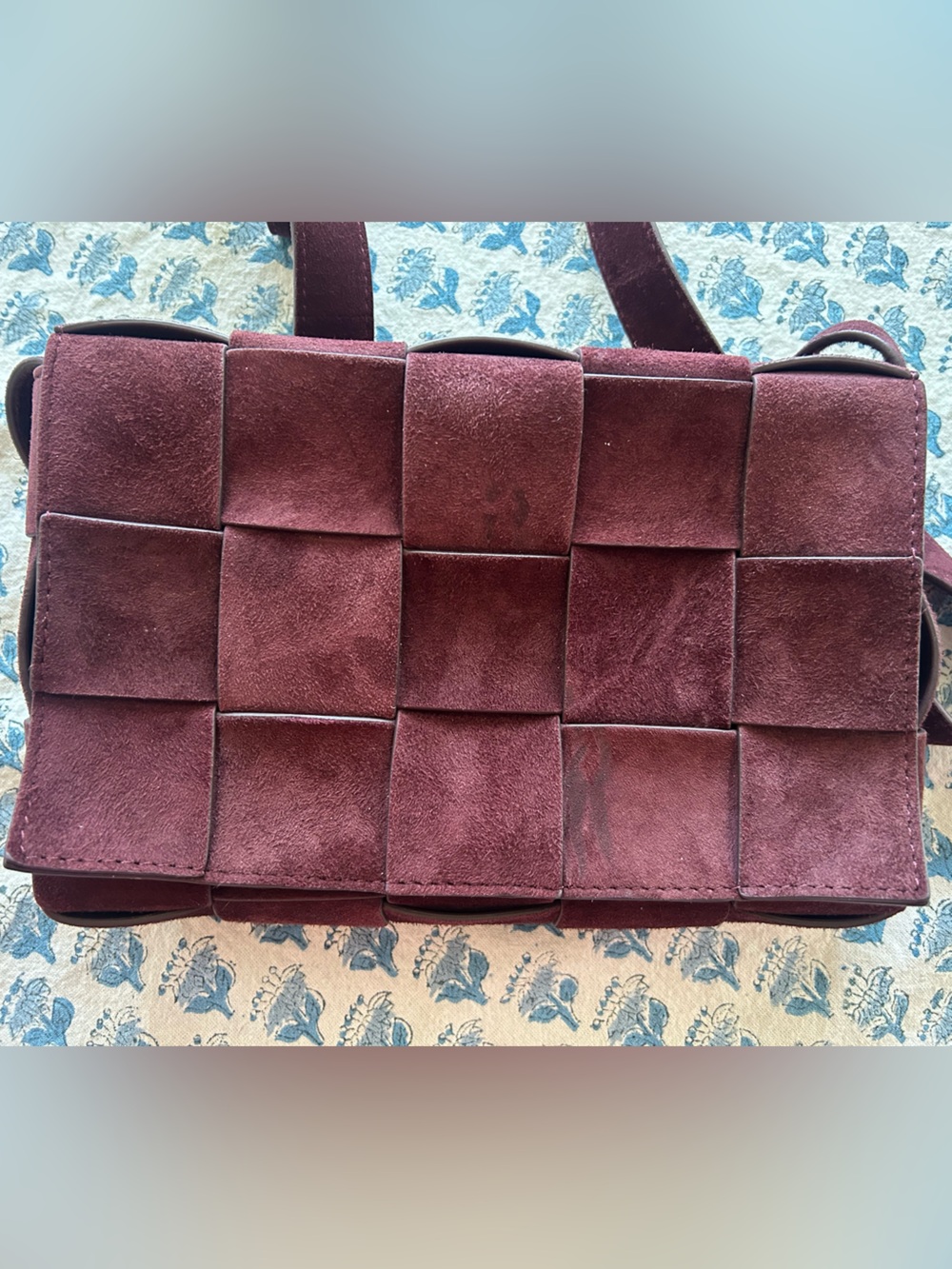 J McLaughlin suede crossbody bag